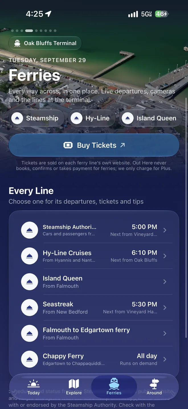 The Ferries tab