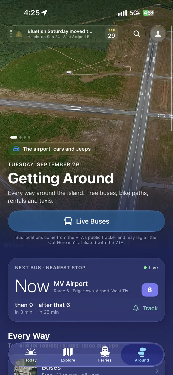 The Around tab
