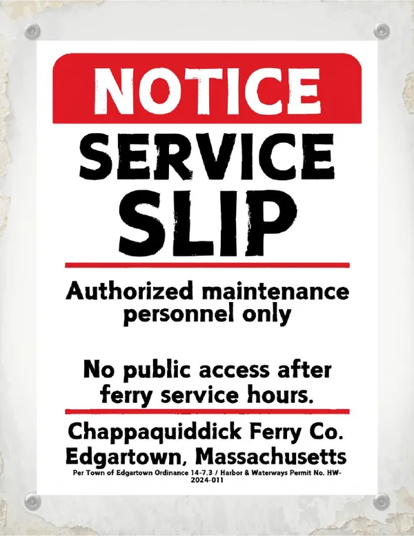 Service slip notice